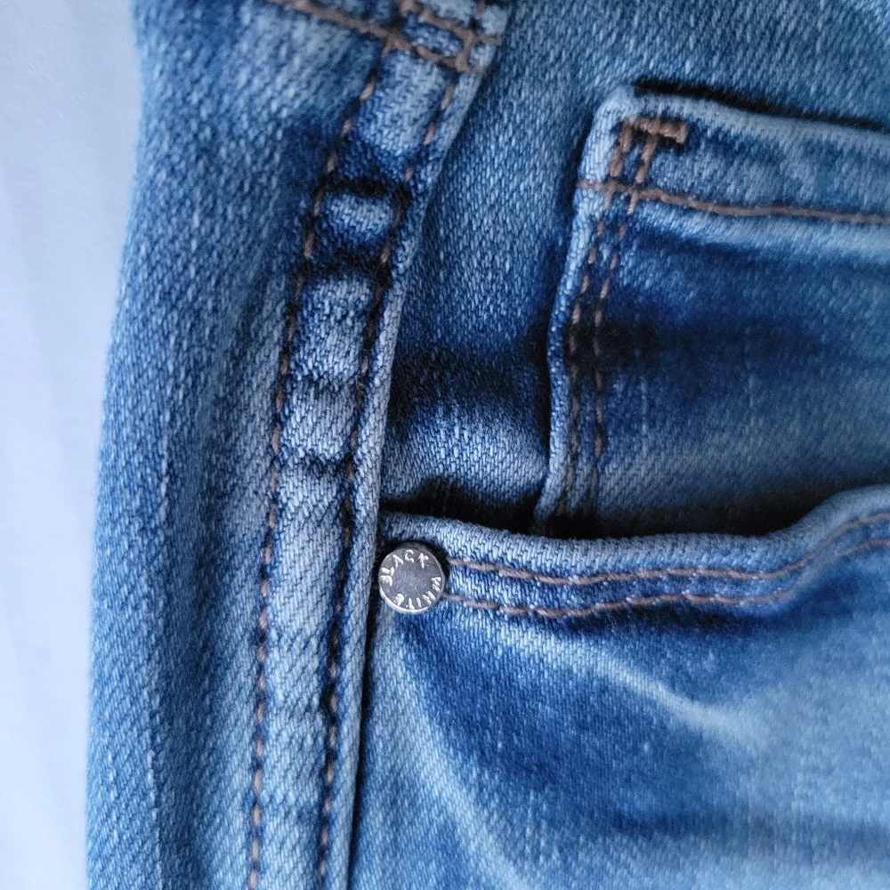 WHBM High-Rise Everyday Soft Denim Skinny Flare Jeans Color Hawthorn Vintage - Picture 8 of 12